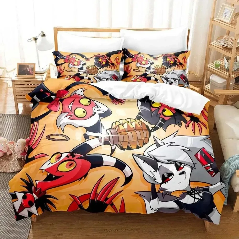 Fashion 3D Print Anime Loona boss Bedding Set Cartoon Anime three-piece set Adult Kid Bedroom Duvet cover Sets Home Textiles