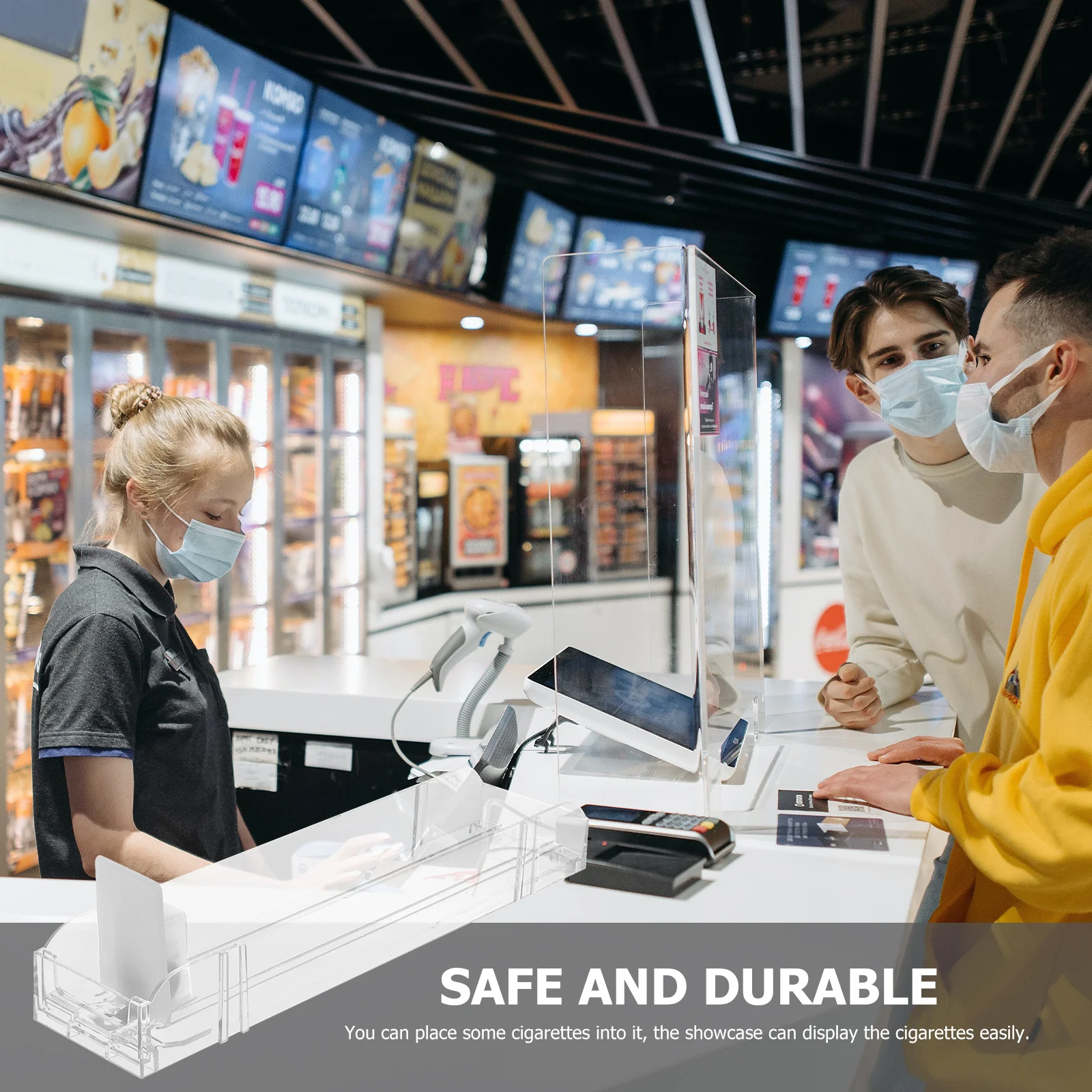 

Fashion Cigarette Divider Automatic Display Stand Rack Pushers Supermarket Store Acrylic Cigarrette Display Shelves