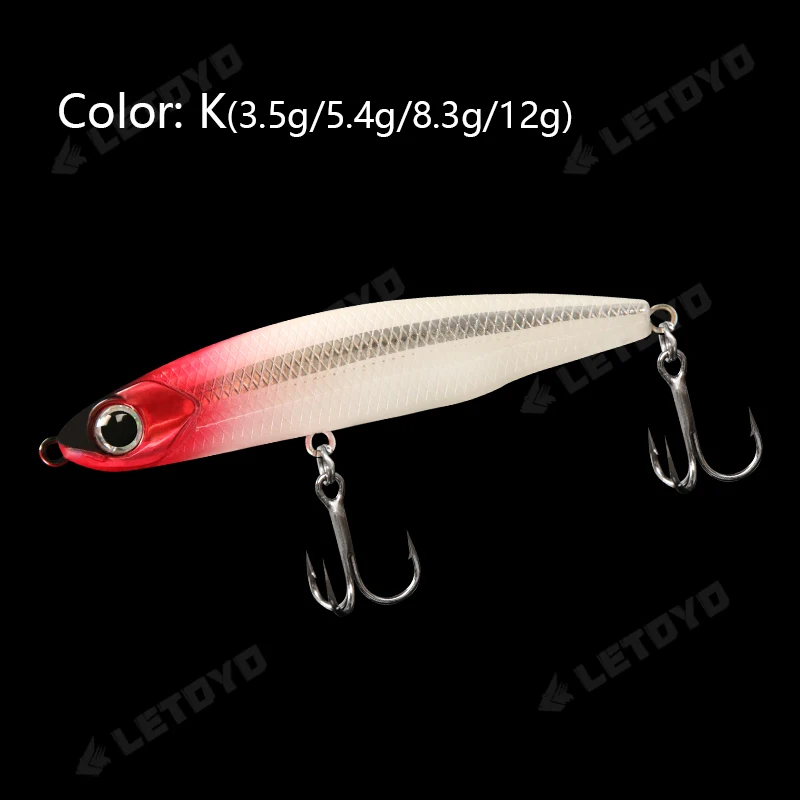 LETOYO Sinking Pencil 17g 12g-3,5g Künstlicher Köder harte Köder Forellenbassköder Wobbler für Hechtfischen Köder Spinning Stickbait