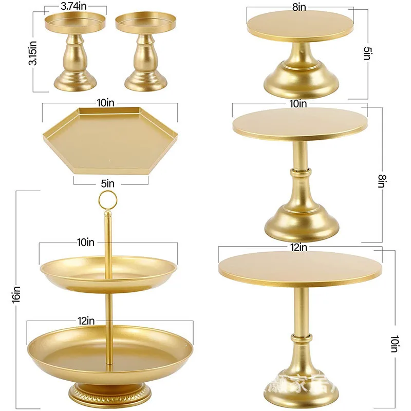 Western-style wedding dessert table ornament, cold meal cake three-layer snack , decorative display rack wrought iron