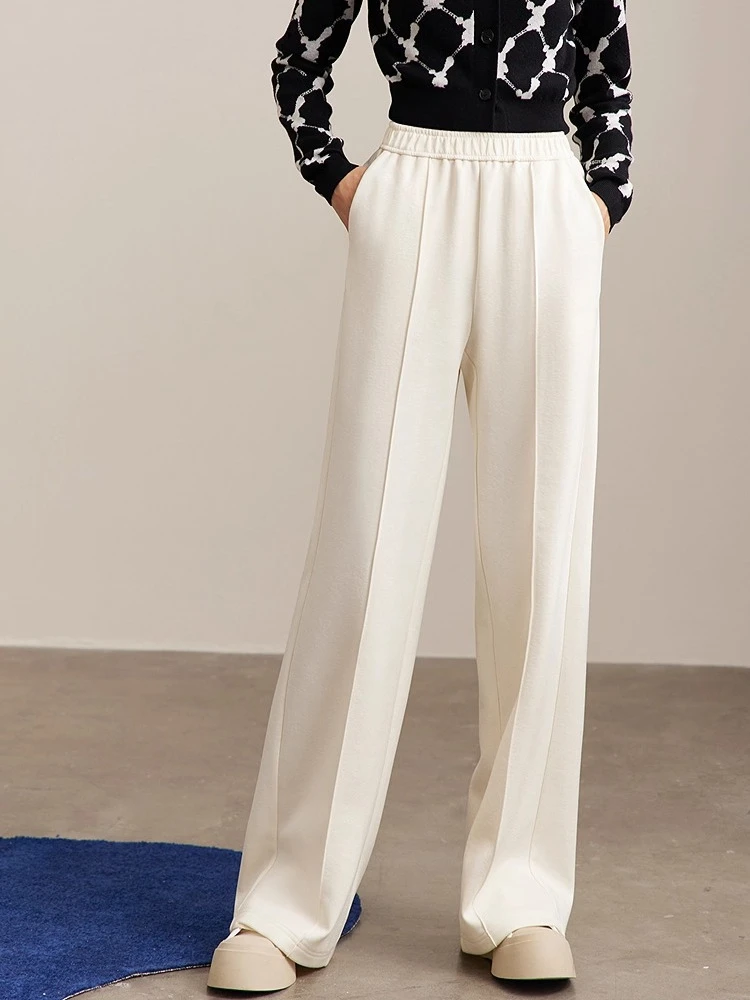 Amii Felpe con cappuccio Donna 2025 Inverno Nuovo maglione Pantaloni donna casual Pantaloni versatili da donna lavorati a maglia separati 12544213