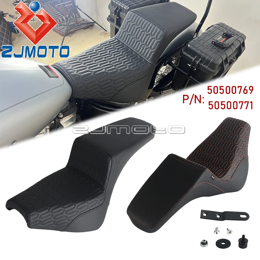 Motorcycle Driver 2-Up Gel Pad Wider Rear Seats Cushion For Harley Softail FLDE FLHC FLHCS FLSL FXBB FXBBS FXST FLDE FLSL 18-24