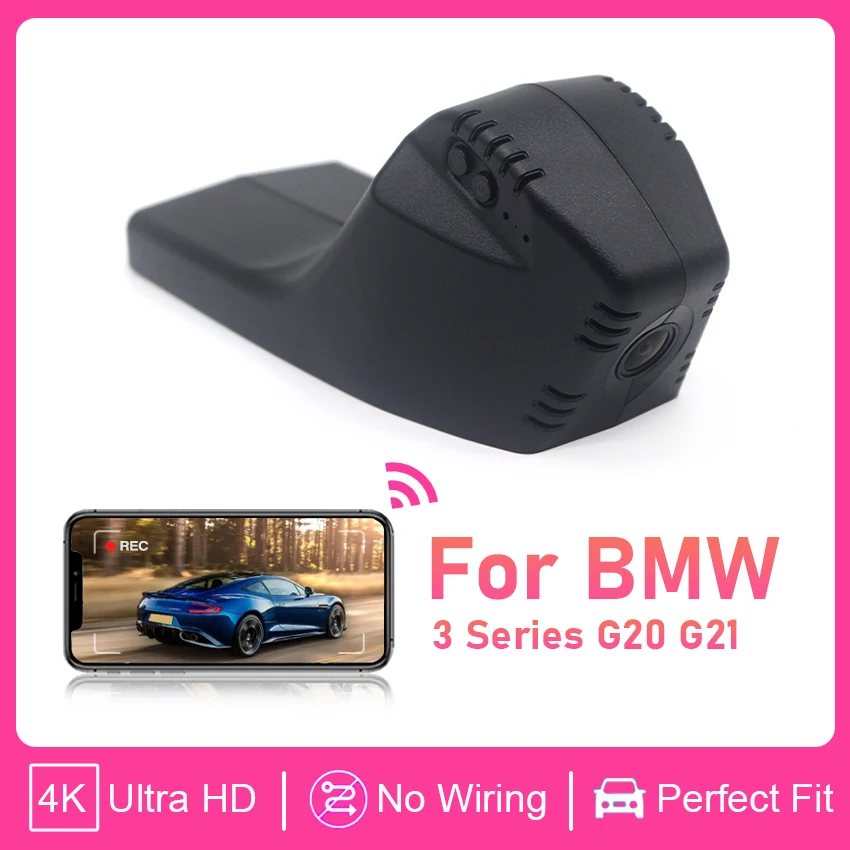 

DashCam Plug and play для BMW 3 серии G20 G21 G28 X5 G05 2019-2023 Wi-Fi Автомобильный видеорегистратор Видеорегистратор Аксессуары для видеокамеры