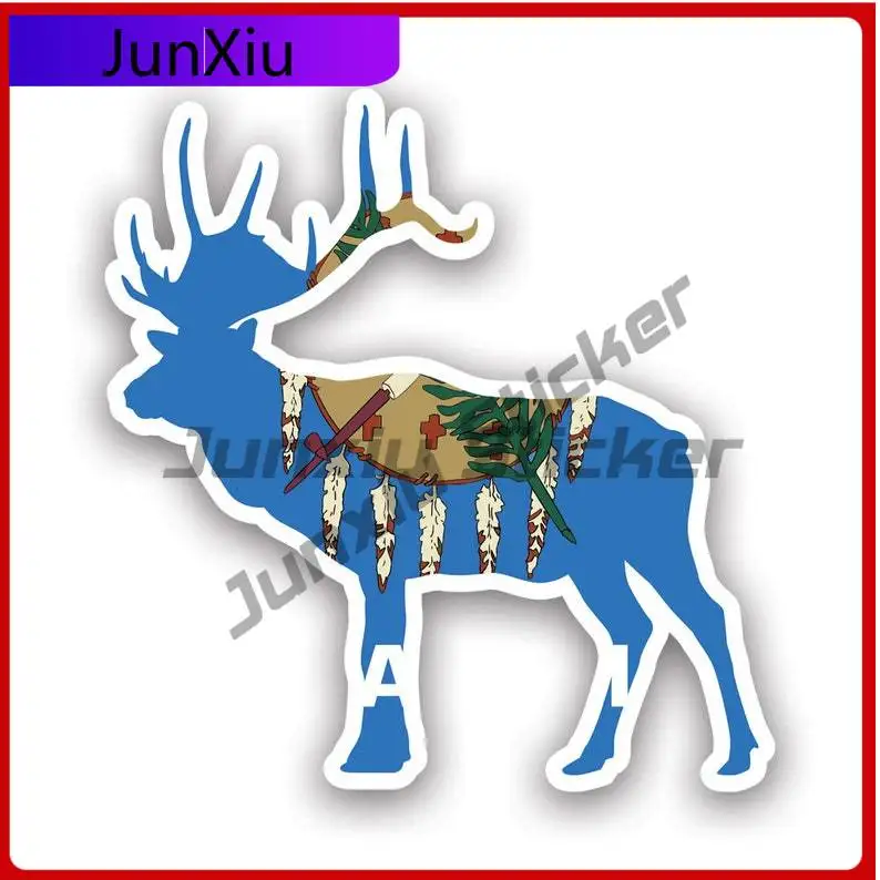 

Oklahoma Deer Shaped Flag Sticker Uv Protected V2 Ok Stag Hunter Hunting Archery Antlers Outdoors Explore Car Sticker Vinyl