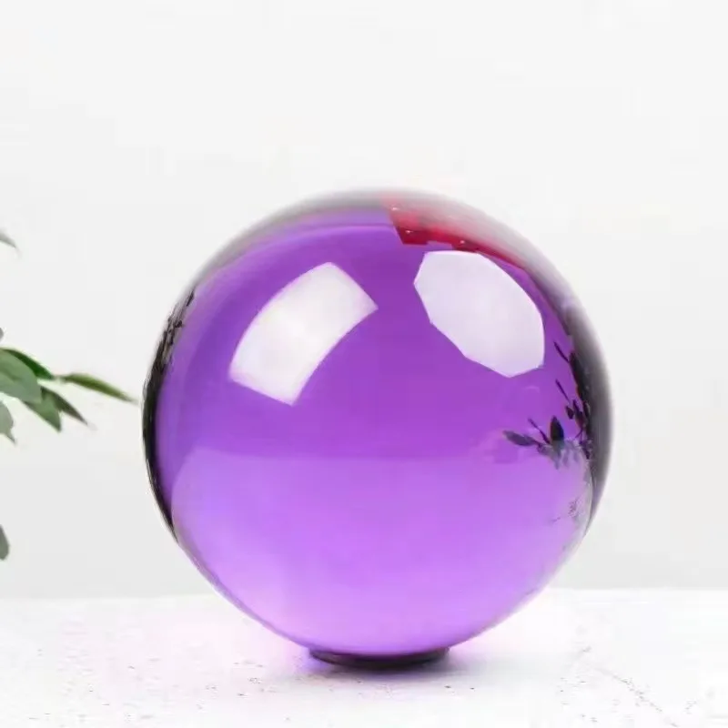 Crystal Ball Perfect Lensball Lilac Glass K9 Healing Sphere Photography Props N…