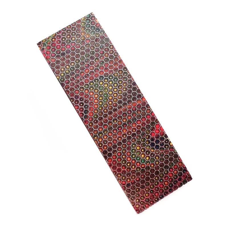 مادة راتينج السجائر الإلكترونية: ورقة راتينج على شكل قرص العسل بنمط جلد الثعبان - ملحق لوحة صنع مقبض السكين بنفسك، 120 × 40 × 8 مم #5