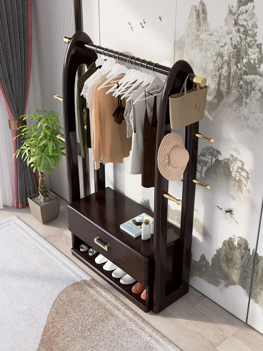 Coat rack with shoe cabinet shoe  integrated hanger modern Chinese household