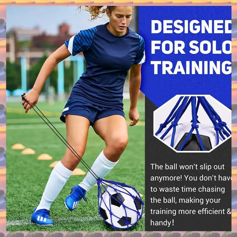 

ABML 2PCS Football Kick Trainer, Soccer Return Trainer Net , Football Kick Throw Solo Practice Training Aid