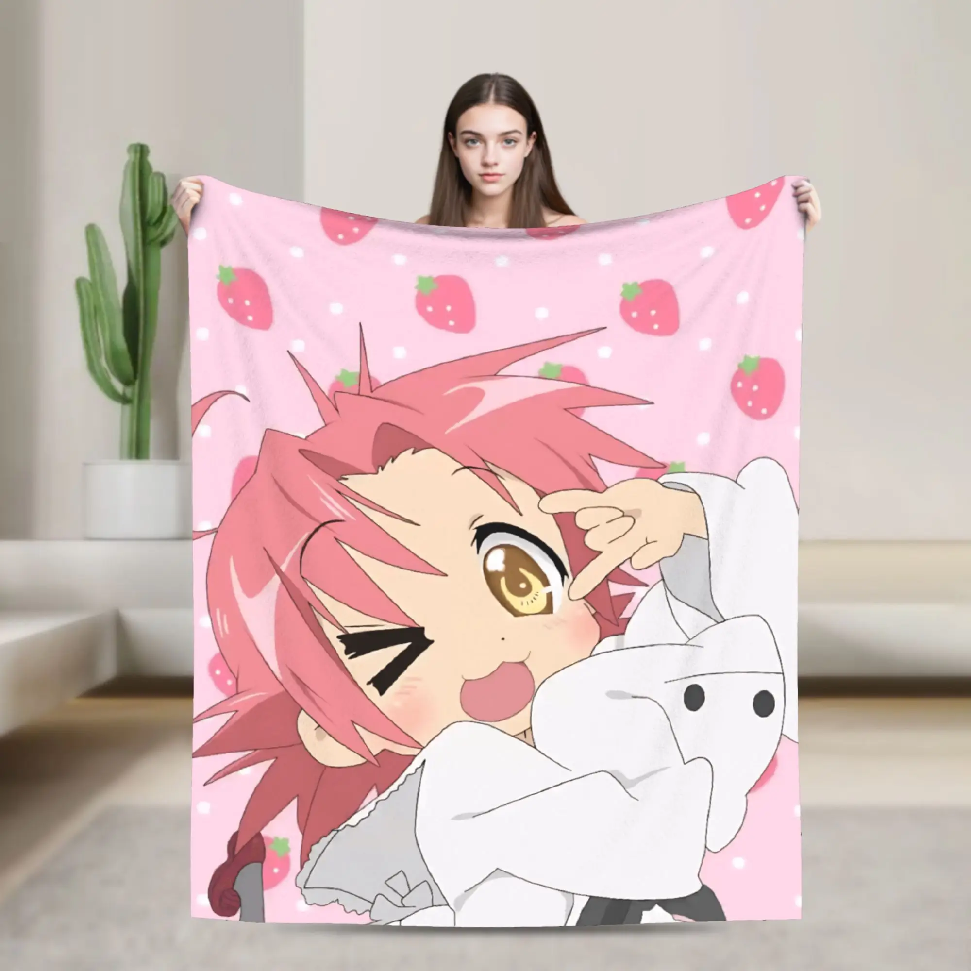 

L-Lucky Stars Blanket Quality Soft Warm Throw Blanket Winter Kids Home Decor Graphic Bedspread