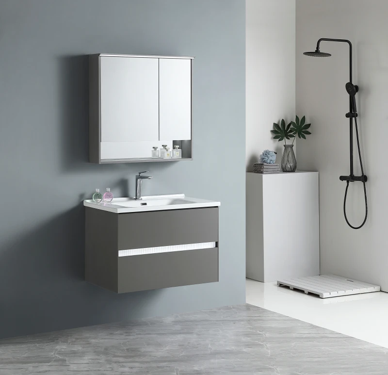 

2025 Luxury Modern Classic Bathroom Vanities with Customized Size Multiple Mirrors Faucet-Plywood Vanity