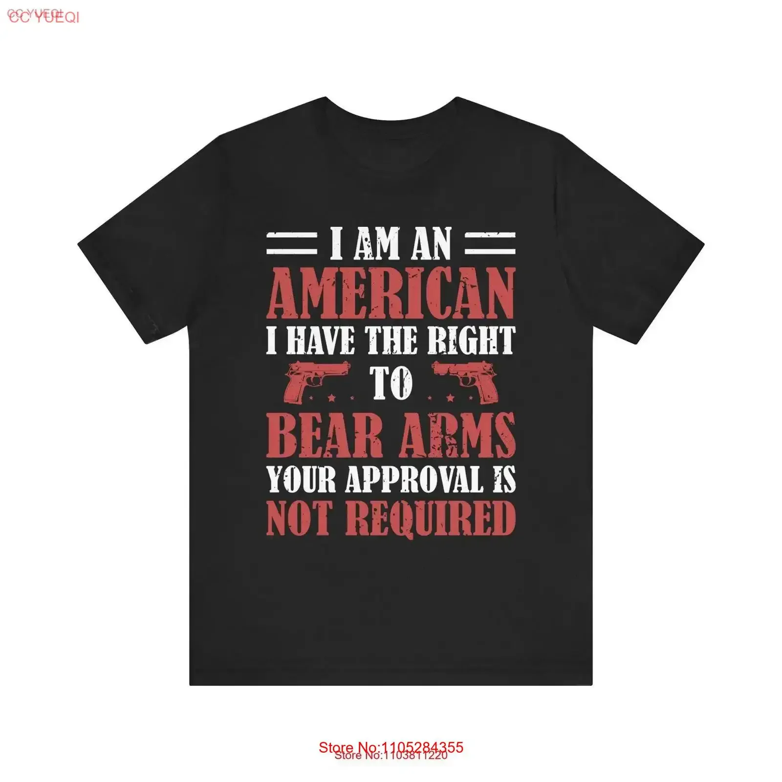 Right to Bear Arms American T Shirt Patriotic Gun Supporter 2nd Amendment Humor USA Pride Apparel Freedom Saying Patriot