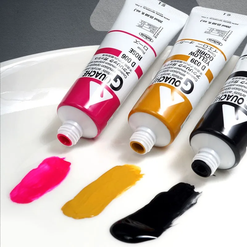Imagem -04 - Holbein-conjunto de Tinta Acrílica Co-branded Cor Macaron Guache Acrílico para Pedra Têxtil Artigos de Arte Rebecca Green 20ml 12 Cores