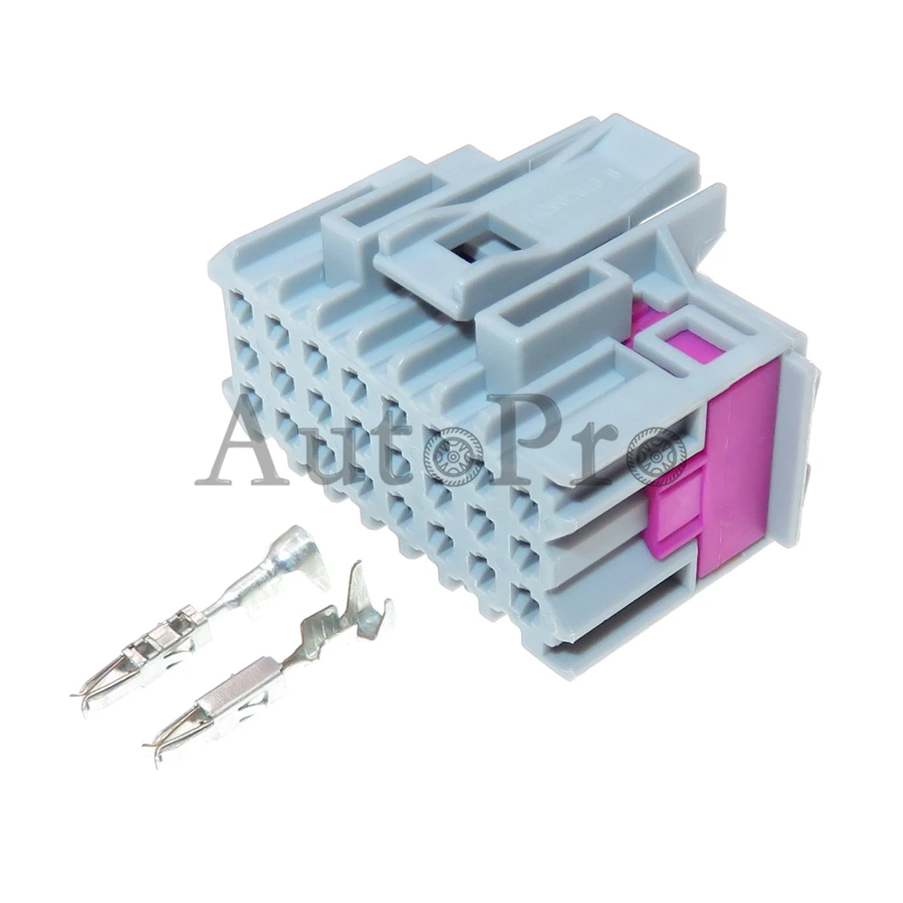 

1 Set 24 Hole AC Assembly Car Plastic Housing Unsealed Connector Automotive Electric Wire Adapter Grey Auto Socket