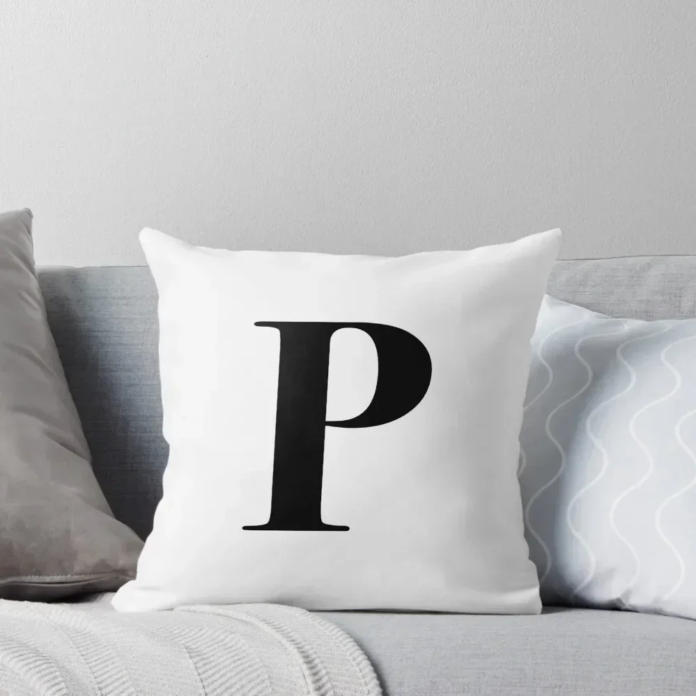 

letter P monogram initial Throw Pillow Sofa Decorative Covers Cushion Child christmas decorations for home 2025 pillow
