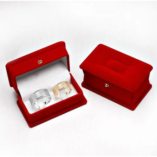 HepNaturel Red Color Velvet Wedding Ring Box