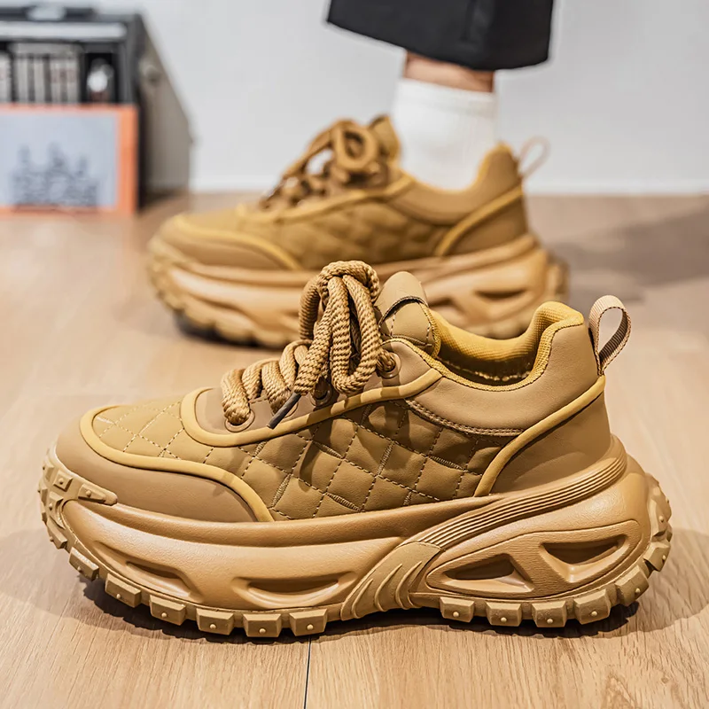 

2025 New Trendy Fashion Thick Bottom Comfortable and Versatile Casual Sports Height Raising Men's Shoes Breathable