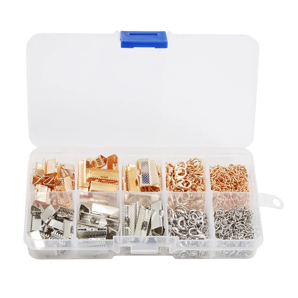 

Lobster Clasp Extender Chain Set Stainless Steel Diy Jewelry Making Kit For Bracelets Necklaces Craft Projects Storage Box