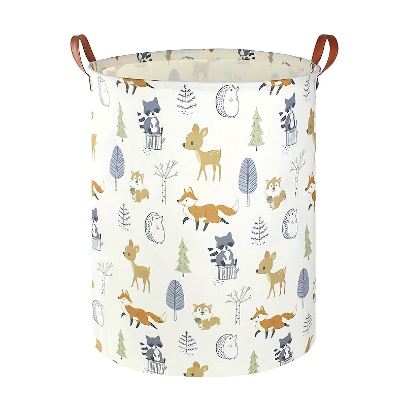

Large Cotton Laundry Basket clothes Storage Organizer Foldable Hamper for Bedroom Multi-Purpose HomeContainer with Handles