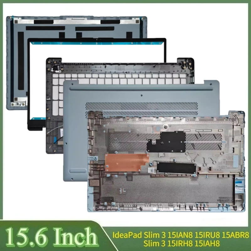 

15.6 Inch Light Blue Laptop Case For Ideapad Slim 3 15IAN8 IRU8 ABR8 AMN8 LCD Back Cover Front Bezel Palmrest Bottom Case