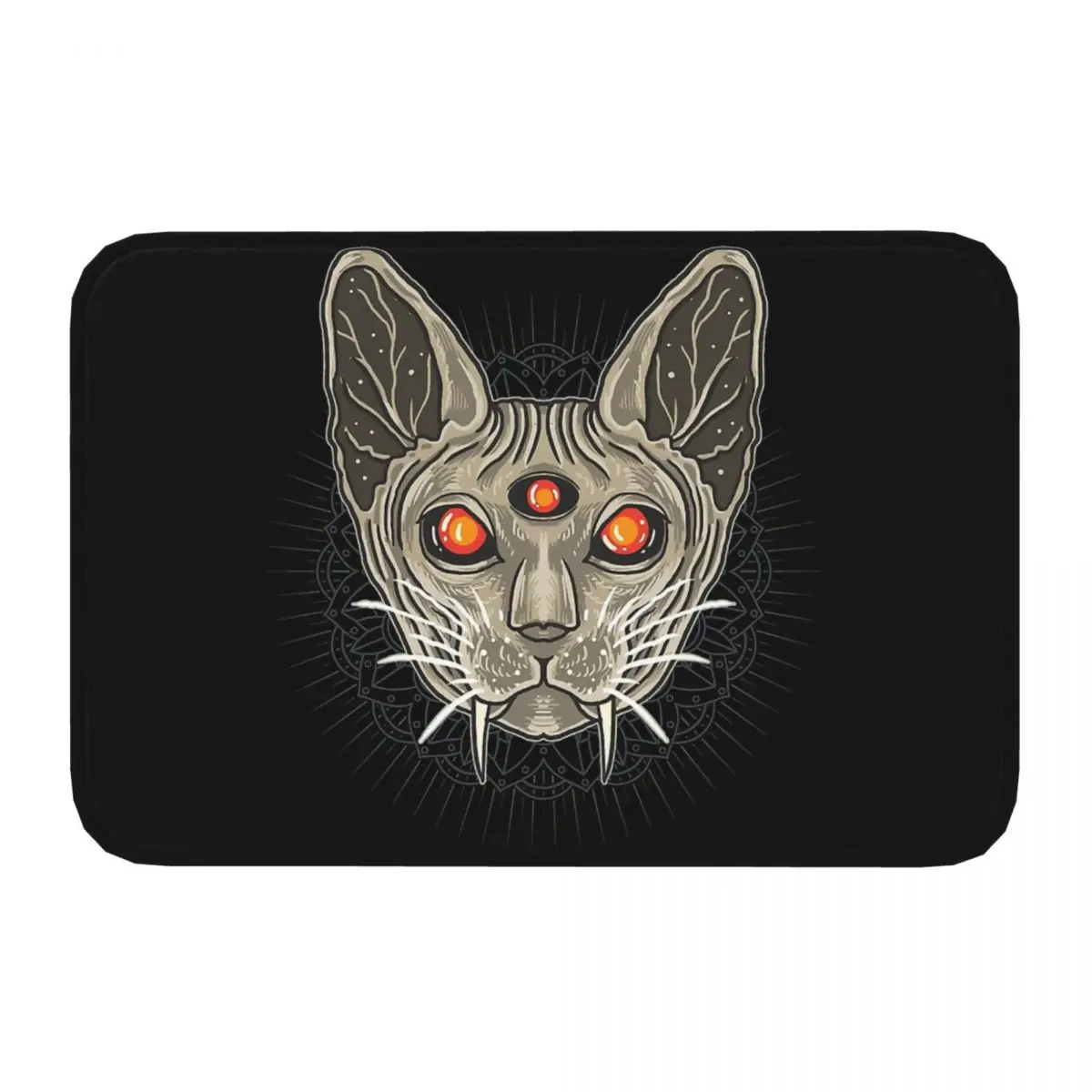 Sphynx Hairless Cat Anti-Slip Doormat Kitchen Mat Sphynx Cat Ancient Egypt Hallway Carpet Entrance Door Rug Bedroom Decor