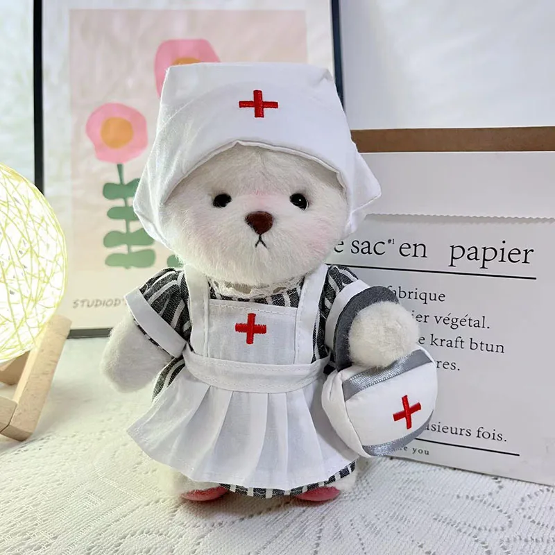 20 سنتيمتر لينا الدب ملابس دمى نيسيي وسترة الزي مجموعة ألعاب من نسيج مخملي خزانة للتغيير ازياء ل إكسسوارات دمي