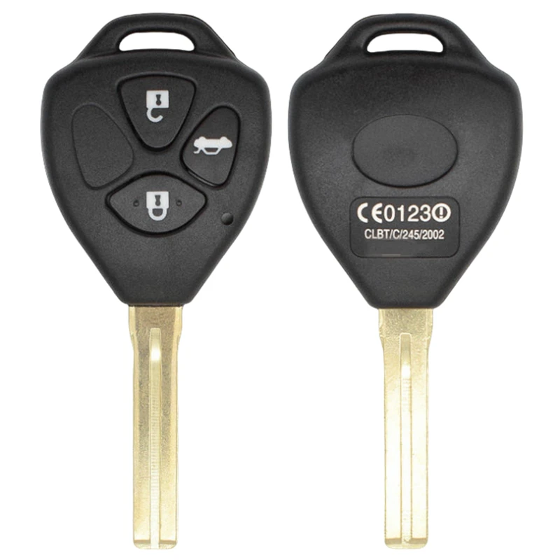 

XIEAILI OEM 10 шт., 3 кнопки, сменный чехол для ключей, транспондер, корпус дистанционного ключа для Toyota Crown с лезвием TOY48