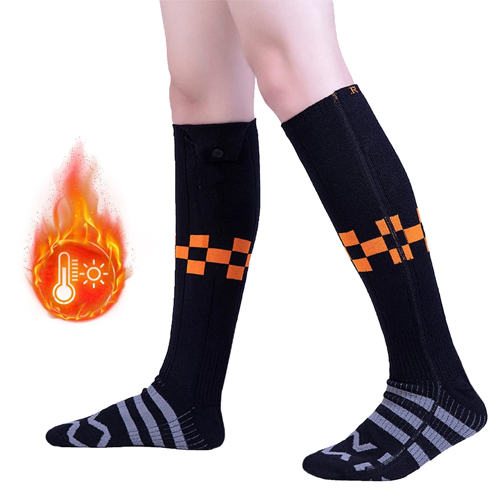 Electric Heated Socks Fever Socks Rechargeable Winter Thermal Heating Socks Foot Warmer Outdoor for Skiing Camping Sports Socks