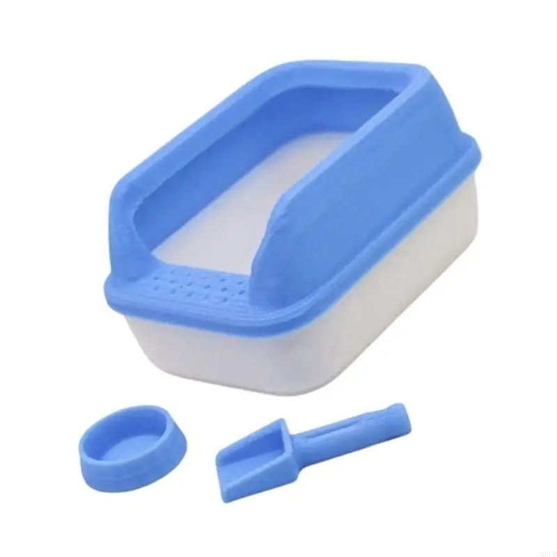 Modèle pelle à merde, bac à litière pour animaux compagnie, maisons poupées, échelle 1:12, ensemble jeu réaliste,