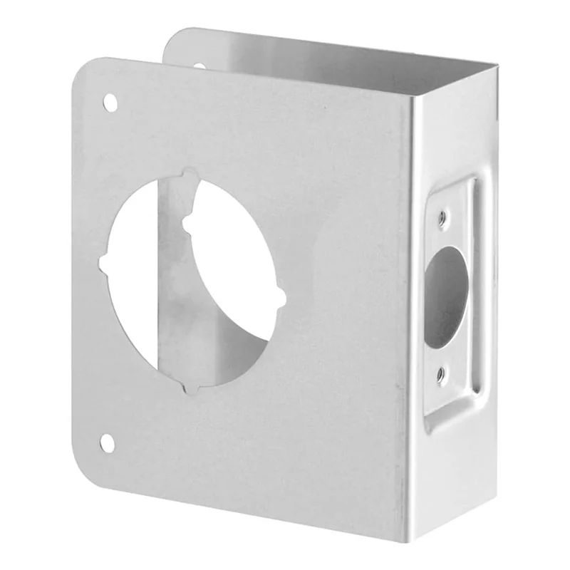 ABJI-Door Reinforcement Plate Locking 2-1/8 Inch Single Hole 2-3/8 Inch Back Plate Hole Door Reinforcement Repair Home