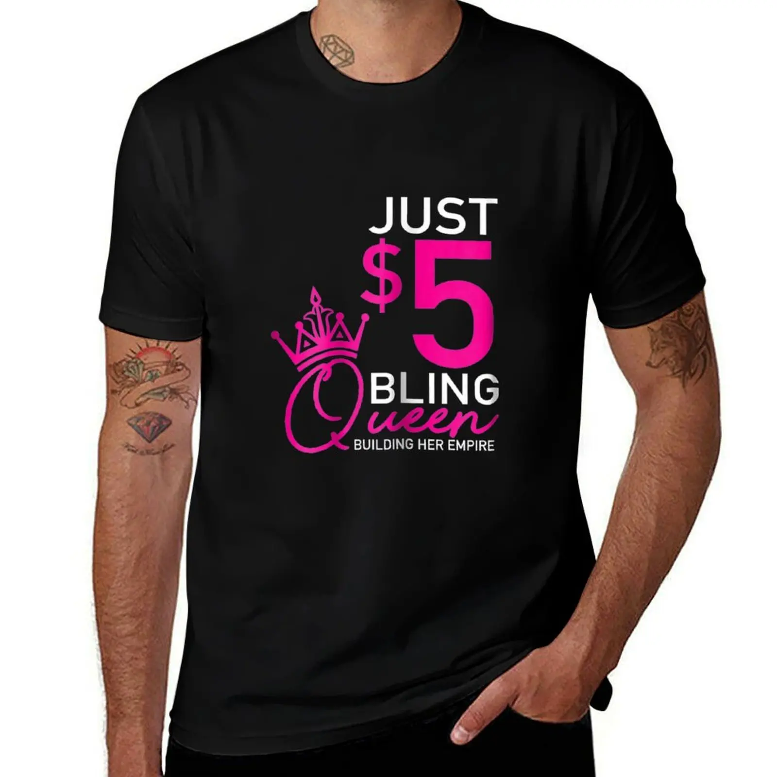 

5 Bling Queen Funny Jewelry Lover T-Shirt cheap stuff cute tops funny gifts mens graphic t-shirts pack