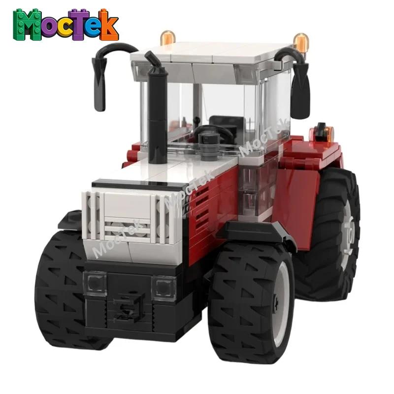 

Agricultural Tractor Car Building Blocks MOC Rural Farm Vehicle Small Particle Bricks Scene Layout Decor Toy 299PCS