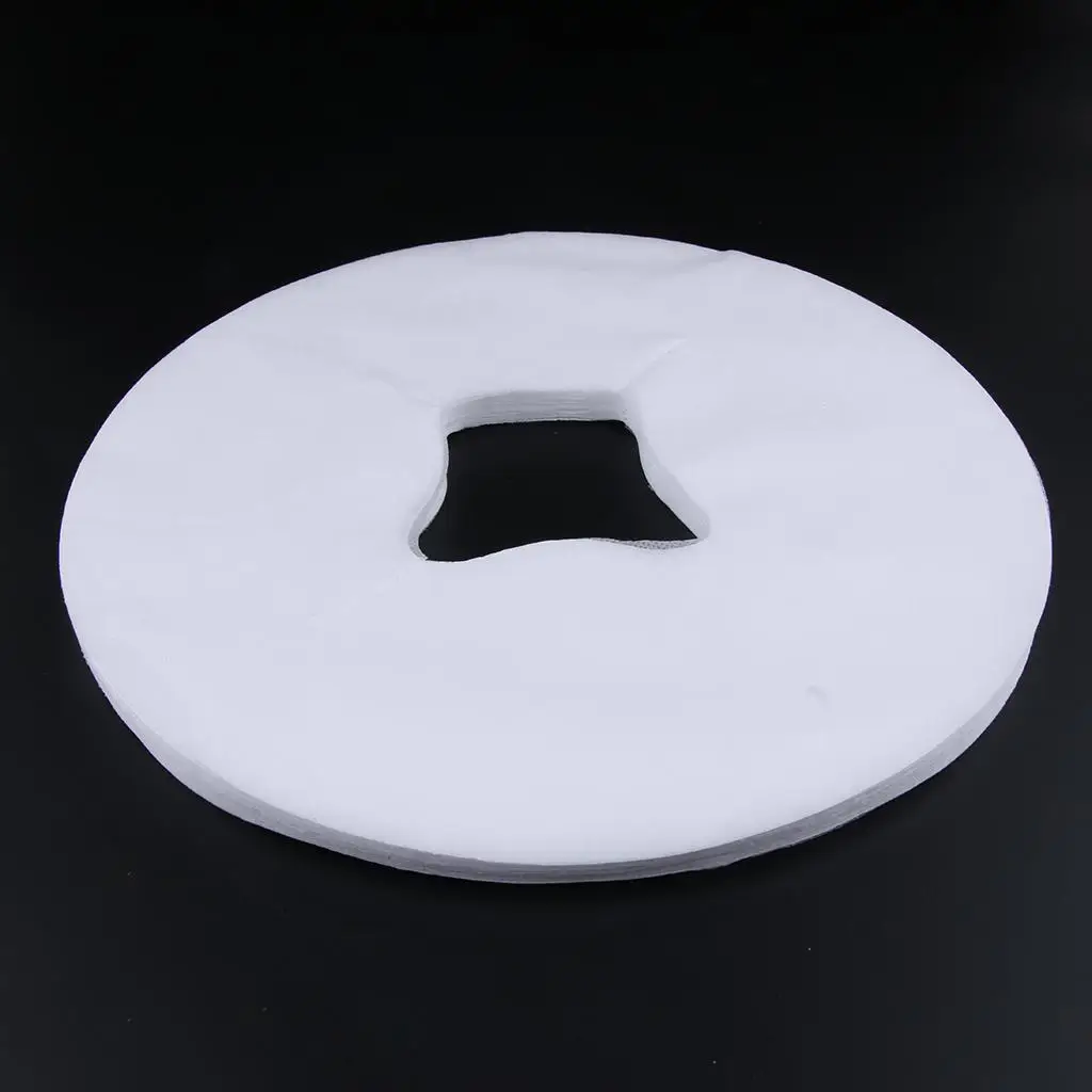 

100 Pcs Disposable Massage Table Face Hole/Face Cradle Cover for Salon Spa