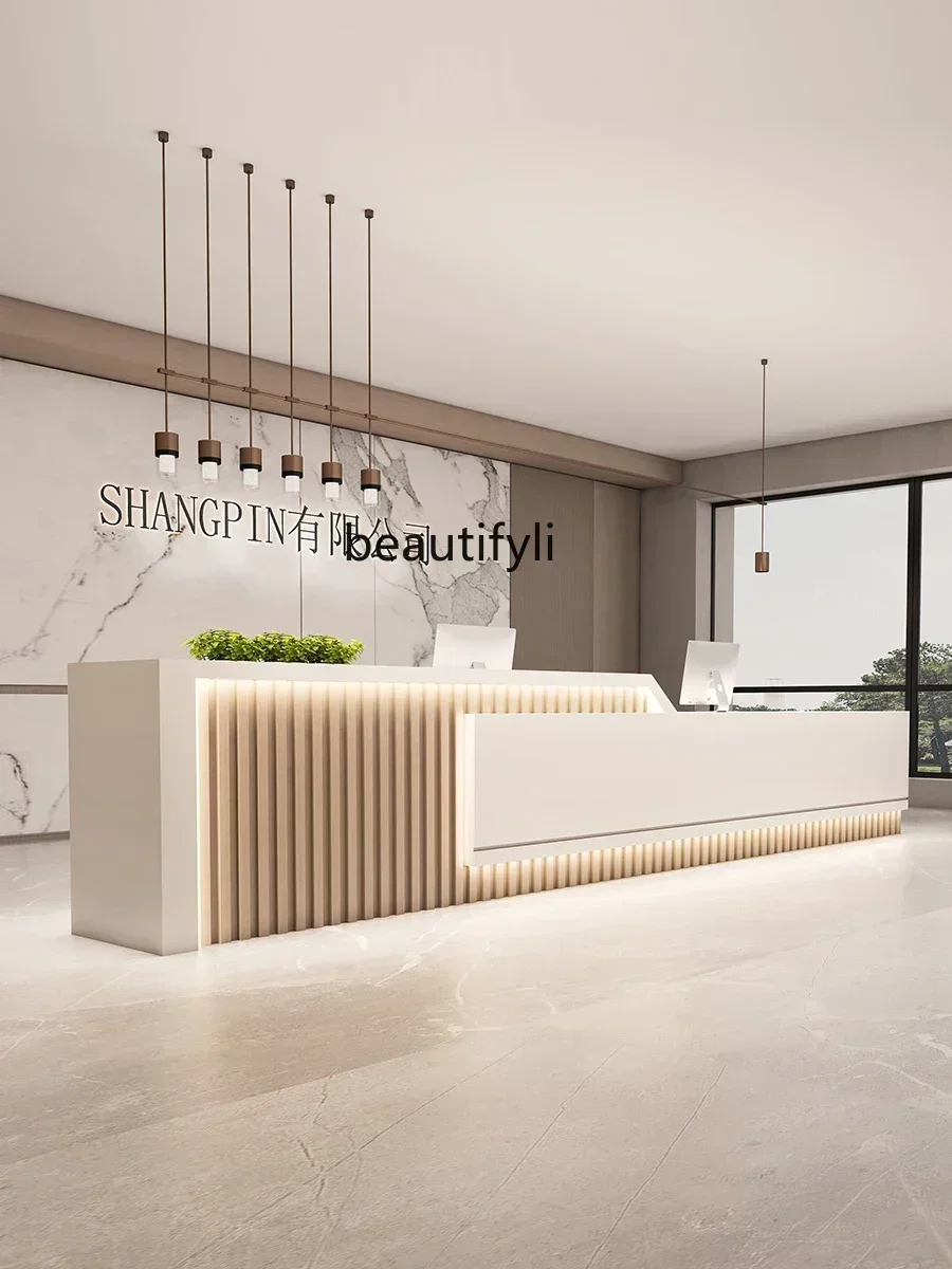 35High-End Company Hall B & B Property Paint Office Bar Counter Cashier Beauty Salon Hotel Reception DeskSSS
