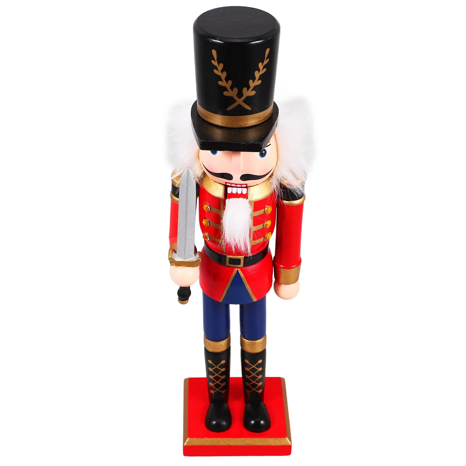 

Wooden Nutcracker Christmas Decoration Xmas Desktop Ornament Festive Holiday Home Craft Traditional Figure Party Favor Gift