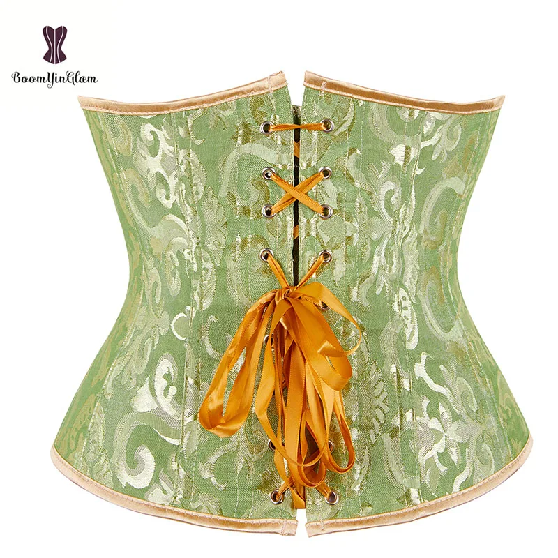 Corsetto verde Top floreale Sottoseno Bustier Donna Capispalla quotidiano Corsetto 6XL Plus Size Korset Solid Elastico Disossato Corsetti Korsett