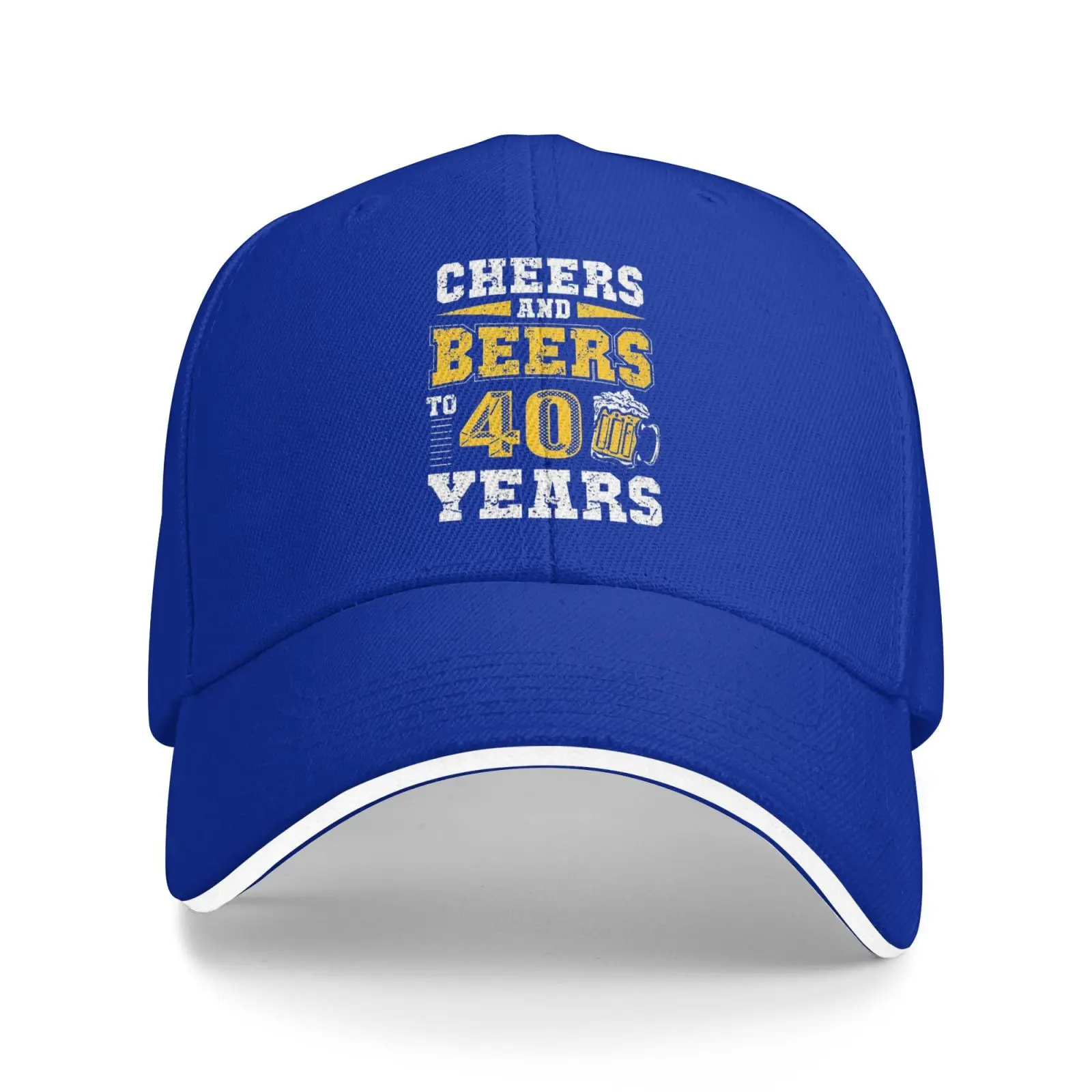 40th Birthday Cheers Beers Baseball Cap One Size Unisex Adjustable Cotton Casual Sports Sun Hat for Men Women