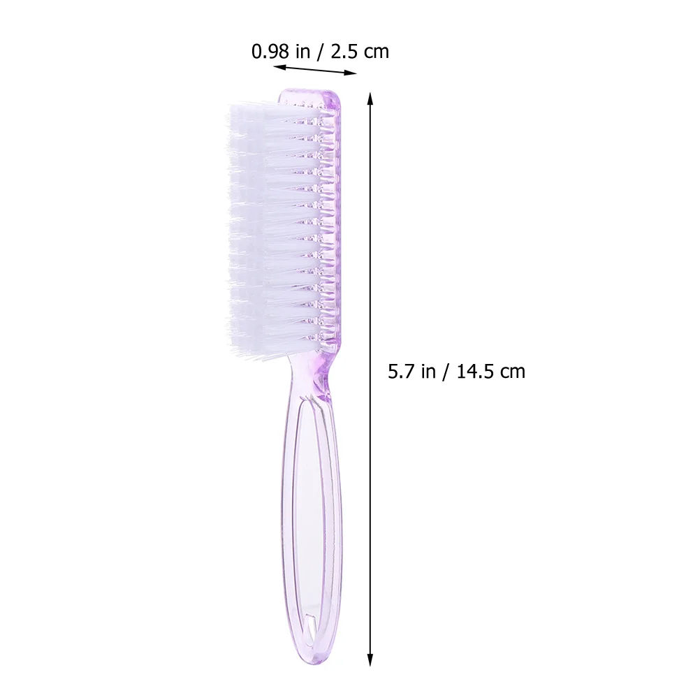 6 個ネイルブラシキットロングハンドル人間工学に基づいたデザイン足の爪指の爪のクリーニングペディキュアマニキュアスクラブダストクリーナーツール