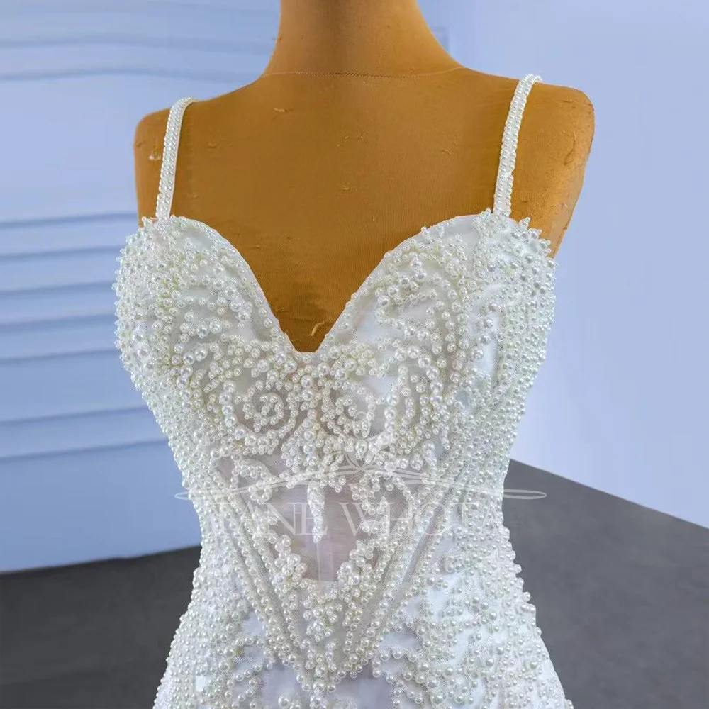 Princess Style Lace Up Back Bridal Dress Spaghetti Straps Beaded Wedding Gown Sexy Customized Classic Luxury For Women