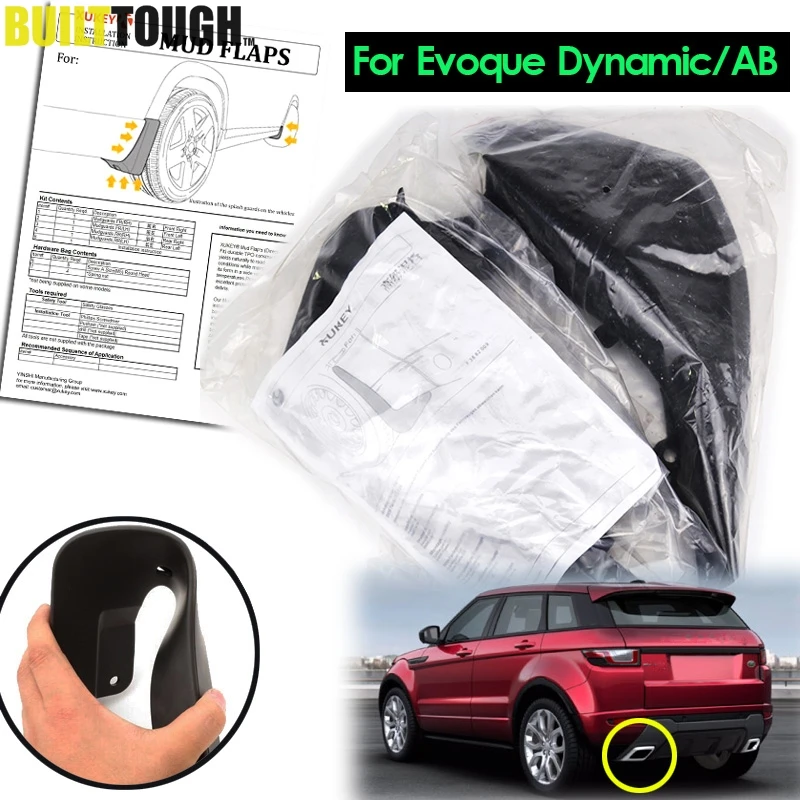 Accessories Fit For Range Rover Evoque Dynamic 2012-2018 Mudflaps Mud Flap Splash Guard Mudguards Front Rear Fender