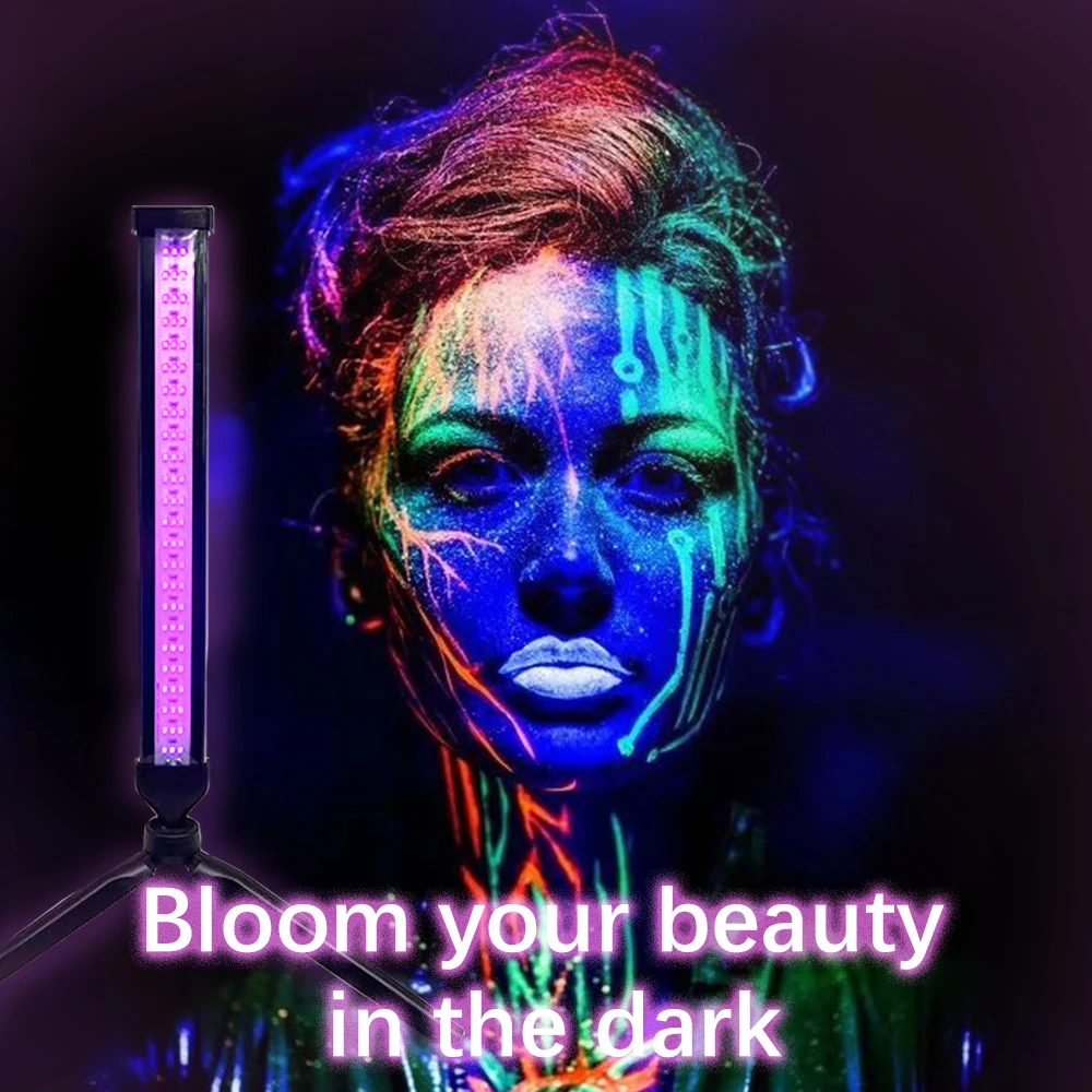 72 ضوء أرجواني لسطح المكتب بالأشعة فوق البنفسجية، USB مع مفتاح، ضوء فلورسنت أسود، مناسب لجو الهالوين العائلي #3