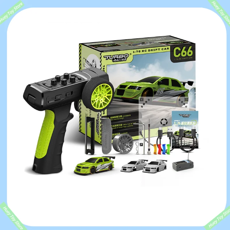 2025 توربو سباق 1:76 نموذج سيارة كهربائي صغير للتحكم عن بعد C66 محاكاة الانجراف سيارة لعبة أطفال هدية #2