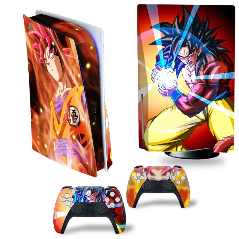 Anime Dragon Ball Skin Stickers for PS5 Digital Disc Edition Protective Shell Handle Decoration Strip for PS5 Accessories Gift