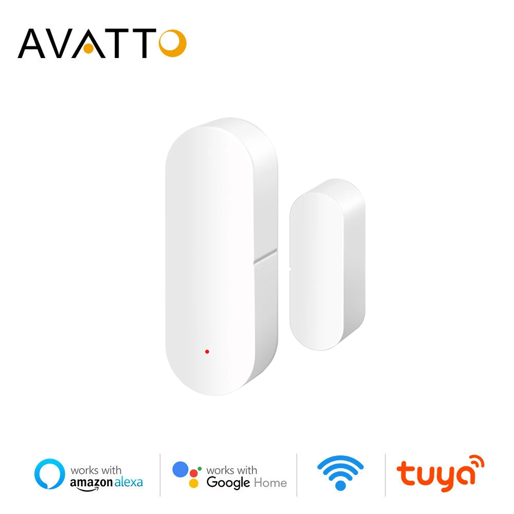 

AVATTO Tuya Smart WiFi Zigbee Door Sensor, Door Open / Closed Detectors APP Wifi Window Sensor Work With Alexa Google Home