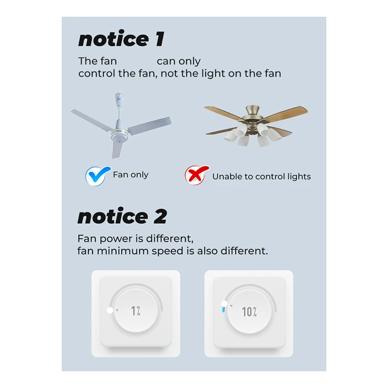 HFES Tuya Smart Wifi Fan Ceiling Fan Switch Module Dual-Mode Reset Voice Switch Controller For Alexa Google Home