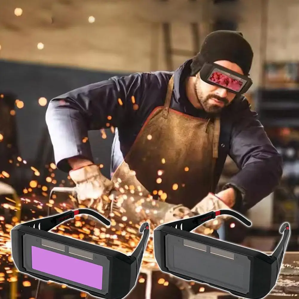 Welding Goggles Automatic Solar Automatic Darkening Safety Glasses UV Protective Welding Goggles Welder Glasses Protective Tools