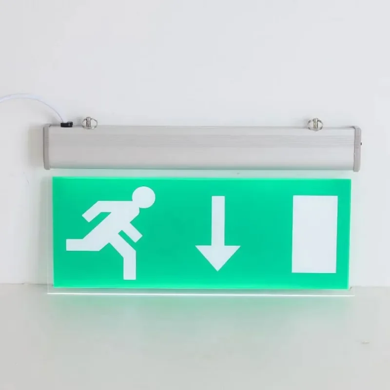 Acrylic Emergency Evacuation Indicator Light Stairwell Corridor Hanging Emergency Light Ac85-265v Led Safety Exit Sign