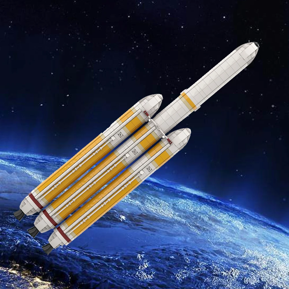 

MOC 101254 Delta IV Heavy with Parker Solar Probe Saturn V Scale Bricks Model Assemble Space Series Building Blocks Toys Gift