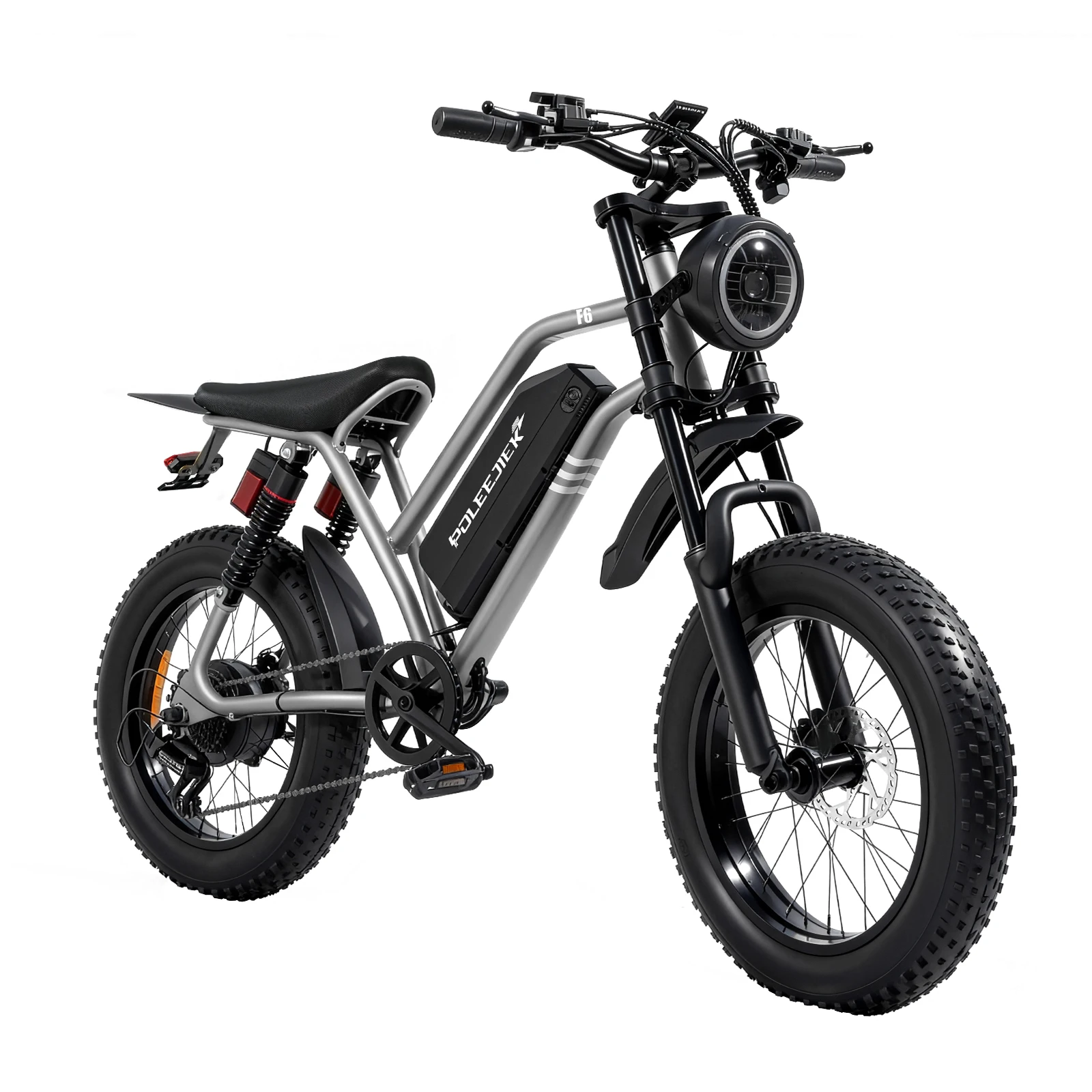 Peak-1500W-Bici elettrica per adulti-adolescenti Batteria 48V 20Ah E-bike, 20" Fat Tire Dirt Bike Velocità massima 25MPH, Blocco NFC, 7 velocità