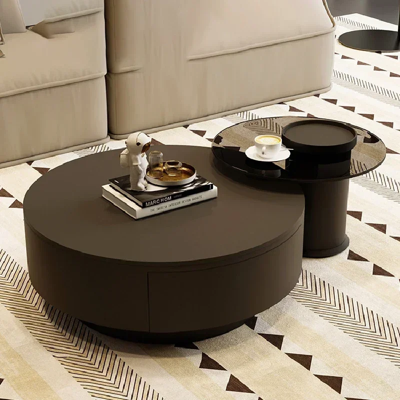 

Round Neat Coffee Table Design Wood Minimalist Design Modern Luxury Living Room Table Center Mesa De Jantar Home Furniture