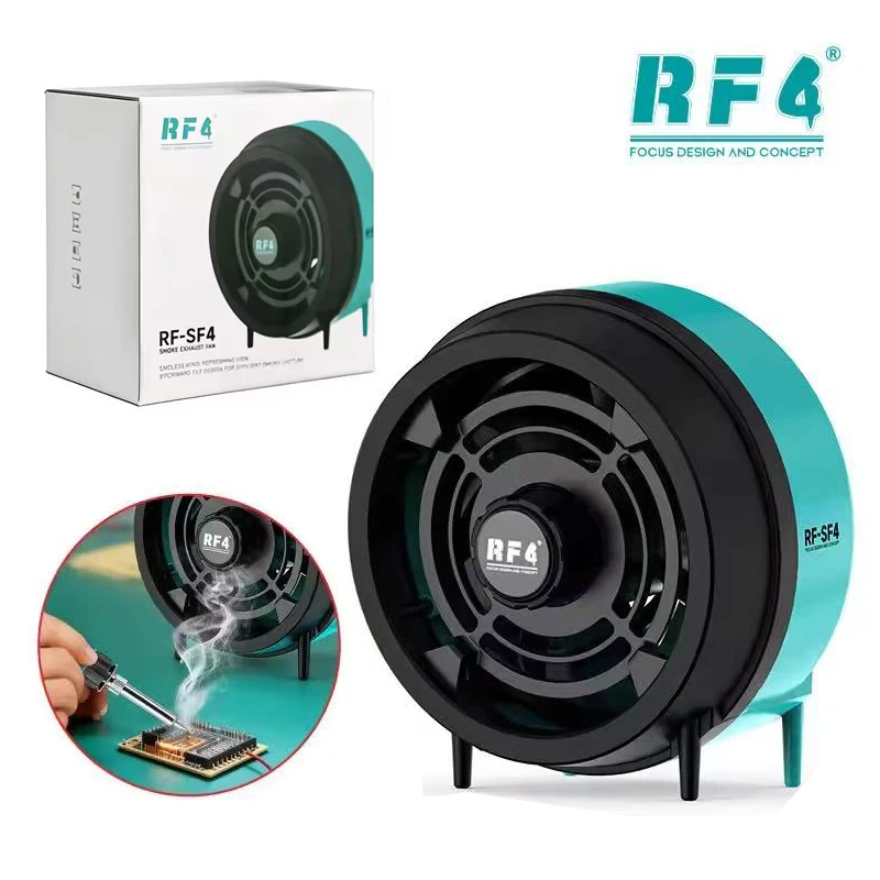 RF4 RF-SF4 Smoke Exhaust Fan Endless Wind for Motherboard Fast Heat Dissipation UV Curing Soldering Smoke Exhaust Fan Tools